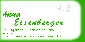 anna eisenberger business card